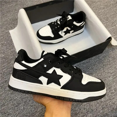 2023 Spring New Board Shoes Black and White Color Star Shoes Low-Top Casual Sneakers Women`s Shoes