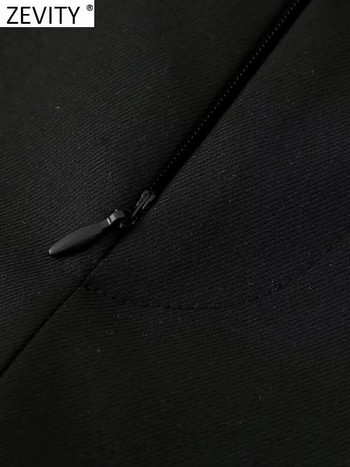 ZEVITY Нова дамска мода с ниска талия Дизайн пачуърк Черни къси поли Дамски цип Горещи шорти Chic Pantalone Cortos QUN3452