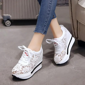 2023 Модни дамски обувки на платформа Лято 2023 Удобни външни обувки на ток Дамски лофери Ежедневни издълбани дишащи обувки