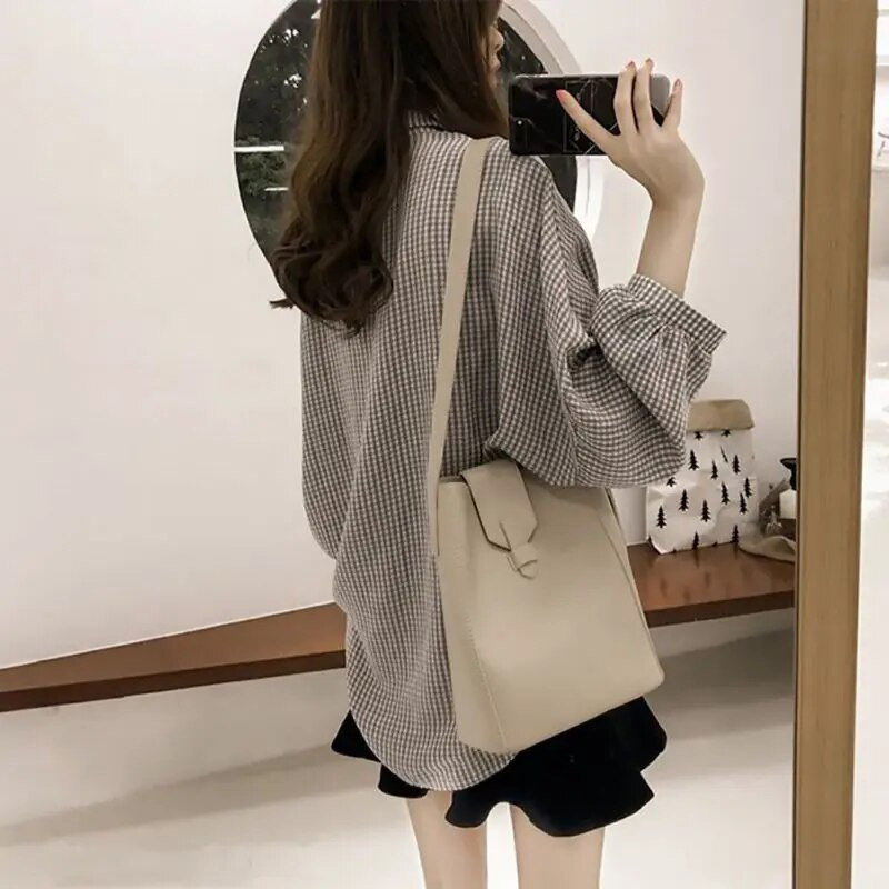 Moteriška Blusas pavasario rudens palaidinė Biuro moteriški ploni juodi marškiniai Moteriški žibintuvėliai ilgomis rankovėmis palaidinės plius dydžio viršutiniai laisvalaikio marškinėliai