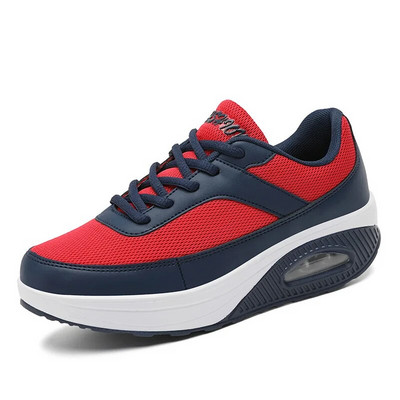 Pantofi 2024 pentru femei, pantofi cu platformă de toamnă, pantofi sport casual, cu șireturi, pantofi cu pană