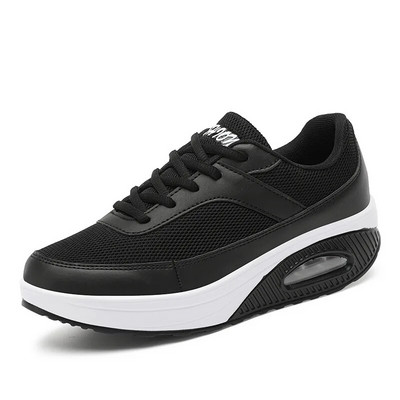 Pantofi 2024 pentru femei, pantofi cu platformă de toamnă, pantofi sport casual, cu șireturi, pantofi cu pană