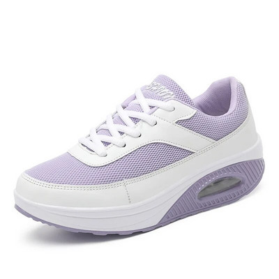 Pantofi 2024 pentru femei, pantofi cu platformă de toamnă, pantofi sport casual, cu șireturi, pantofi cu pană