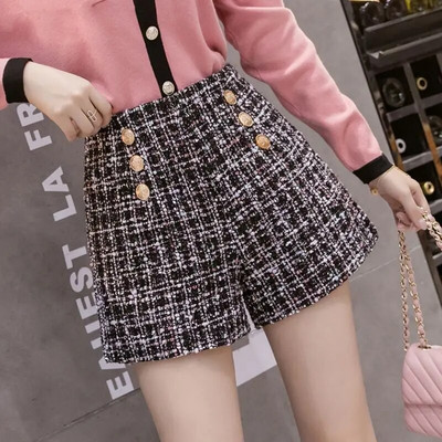 Temperament Office Lady Simplicity Pantaloni scurți Eleganti Moda coreeană Lejer Casual Imprimare Butoane Fermoar Patchwork Îmbrăcăminte pentru femei