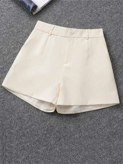 Aelegantmis Office Lady Pantaloni scurți uni pentru femei Vară 5 Y2k Pantaloni scurți largi, eleganti, la modă coreeană, pantaloni scurți cu talie înaltă