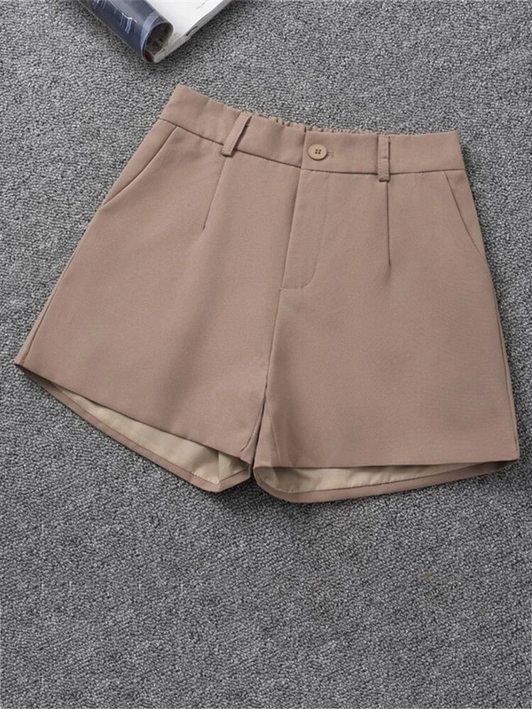 Aelegantmis Office Lady Solid Σορτς Γυναικείο Καλοκαίρι 5 Y2k Φαρδύ κοντό παντελόνι Κομψό κορεάτικο σορτς ψηλόμεσο