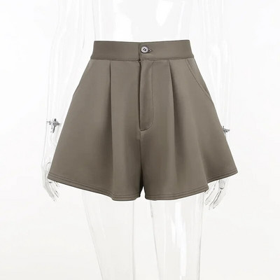 Gtpdpllt Pantaloni scurți cu talie înaltă, cu picioare late, pentru femei, cu fundul ocazional, pantaloni scurți, în formă de A, pentru femei, vară, pantaloni scurți noi, vintage