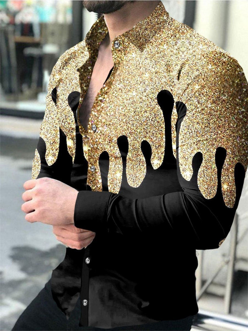 Ljetna muška košulja dugih rukava S-4XL Modna havajska ležerna muška košulja s 3D printom na revere s jednim kopčanjem 2023.