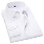 4XL 5XL 6XL 7XL 8XL Cămașă de afaceri casual pentru bărbați cu mâneci lungi Alb Albastru Negru Cămăși de rochie socială pentru bărbați inteligenti pentru Plus