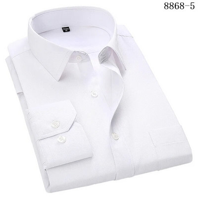 4XL 5XL 6XL 7XL 8XL Cămașă de afaceri casual pentru bărbați cu mâneci lungi Alb Albastru Negru Cămăși de rochie socială pentru bărbați inteligenti pentru Plus