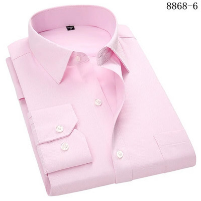 4XL 5XL 6XL 7XL 8XL Cămașă de afaceri casual pentru bărbați cu mâneci lungi Alb Albastru Negru Cămăși de rochie socială pentru bărbați inteligenti pentru Plus