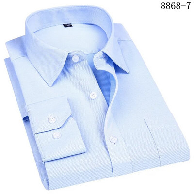4XL 5XL 6XL 7XL 8XL Cămașă de afaceri casual pentru bărbați cu mâneci lungi Alb Albastru Negru Cămăși de rochie socială pentru bărbați inteligenti pentru Plus