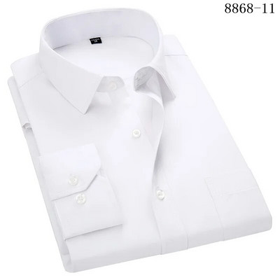 4XL 5XL 6XL 7XL 8XL Cămașă de afaceri casual pentru bărbați cu mâneci lungi Alb Albastru Negru Cămăși de rochie socială pentru bărbați inteligenti pentru Plus