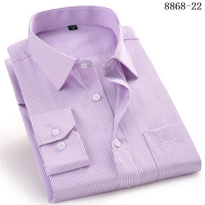 4XL 5XL 6XL 7XL 8XL Cămașă de afaceri casual pentru bărbați cu mâneci lungi Alb Albastru Negru Cămăși de rochie socială pentru bărbați inteligenti pentru Plus