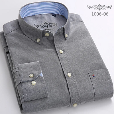 Nou în cămașă cu mânecă lungă pentru bărbați cămăși formale slim fit cămașă pliană albă articole de transport gratuit topuri haine de birou cu un singur buzunar