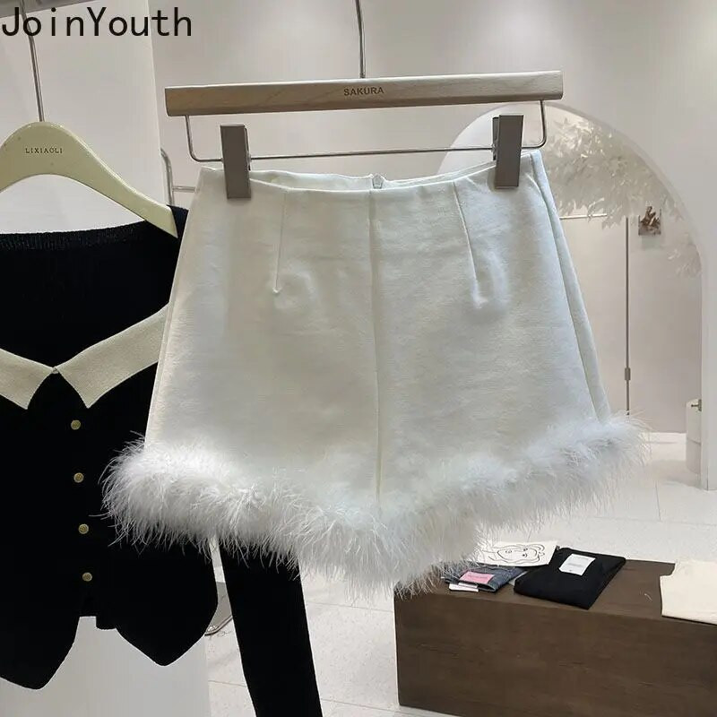 2023 m. Nauji apatiniai moteriški šortai, raukiniai, tunika, plačios kelnės Vienspalviai prašmatnūs korėjietiški šortai Pantalones Cortos De Mujer