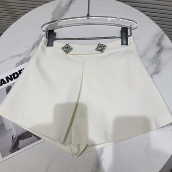 PREPOMP 2023 Winter New Arrival Τετράγωνες αγκράφες με στρας Σορτς Γυναικεία φούστα GM903