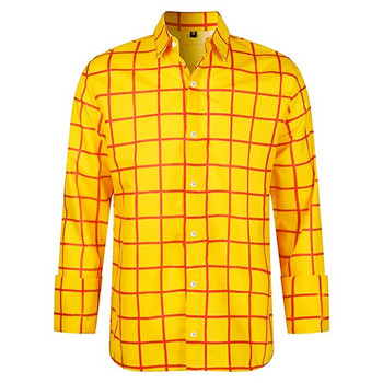 Ανοιξιάτικο φθινόπωρο 2024 Μασίφ καρό ανδρικά πουκάμισα 3d prints Μακρυμάνικο πουκάμισο για άντρες Casual Holiday μακρυμάνικο πουκάμισο με κουμπιά Ανδρικά μπλουζάκια