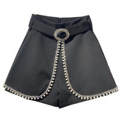 Pantaloni scurți pentru femei, cu talie înaltă, cu găurire fierbinte, pentru costum formal, pantaloni scurți pentru imbracaminte cu picioare largi, pantaloni scurți pentru femei, toamna 2022