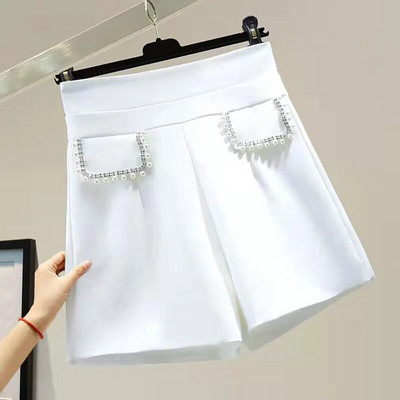 Pantaloni scurți pentru femei, cu talie înaltă, cu găurire fierbinte, pentru costum formal, pantaloni scurți pentru imbracaminte cu picioare largi, pantaloni scurți pentru femei, toamna 2022