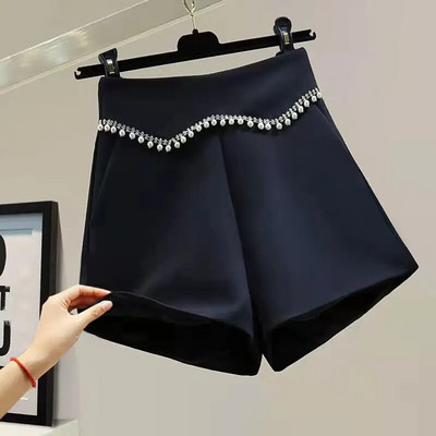 Pantaloni scurți pentru femei, cu talie înaltă, cu găurire fierbinte, pentru costum formal, pantaloni scurți pentru imbracaminte cu picioare largi, pantaloni scurți pentru femei, toamna 2022
