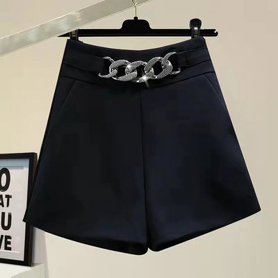 Pantaloni scurți pentru femei, cu talie înaltă, cu găurire fierbinte, pentru costum formal, pantaloni scurți pentru imbracaminte cu picioare largi, pantaloni scurți pentru femei, toamna 2022