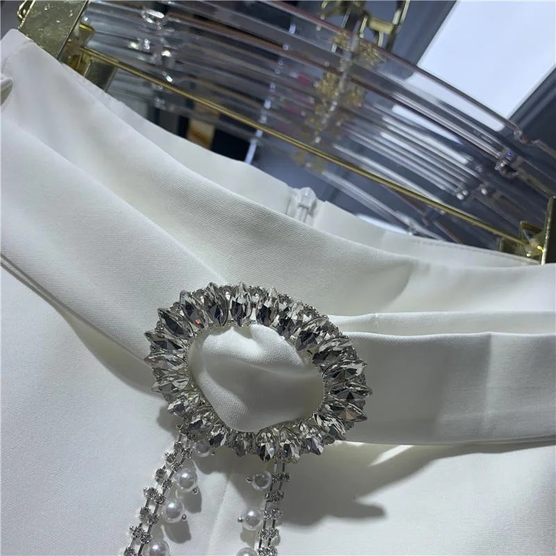 Moterų aukšto juosmens karšto gręžimo diržas oficialus kostiumas šortai plačiomis kojomis, apatiniai šortai, 2022 m. rudens INS karšti Highstreet šortai, moteriški