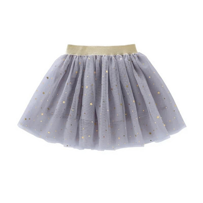 Moda Copii Fete Fuste din plasă Prințesă Pretty Stars Fluorescență Floral plisat Tutu Broderie Fată Dantela Faldas Haine de dans