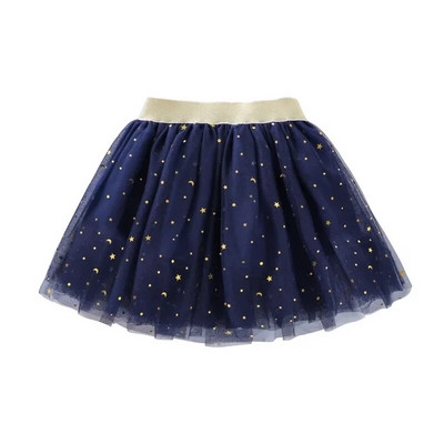 Moda Copii Fete Fuste din plasă Prințesă Pretty Stars Fluorescență Floral plisat Tutu Broderie Fată Dantela Faldas Haine de dans