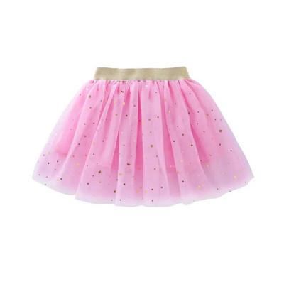 Moda Copii Fete Fuste din plasă Prințesă Pretty Stars Fluorescență Floral plisat Tutu Broderie Fată Dantela Faldas Haine de dans