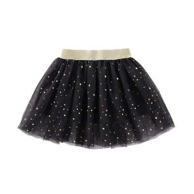 Moda Copii Fete Fuste din plasă Prințesă Pretty Stars Fluorescență Floral plisat Tutu Broderie Fată Dantela Faldas Haine de dans