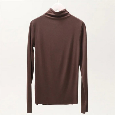 Rudens žiema, 2020 m. plius dydis Modaliniai medvilniniai apatiniai marškinėliai, vientisi ilgomis rankovėmis korėjietiška palaidinė Moteriški viršūnės ir palaidinės