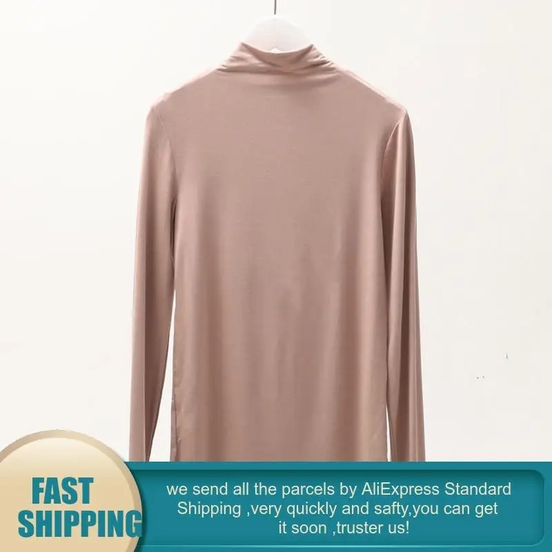 Rudens žiema, 2020 m. plius dydis Modaliniai medvilniniai apatiniai marškinėliai, vientisi ilgomis rankovėmis korėjietiška palaidinė Moteriški viršūnės ir palaidinės