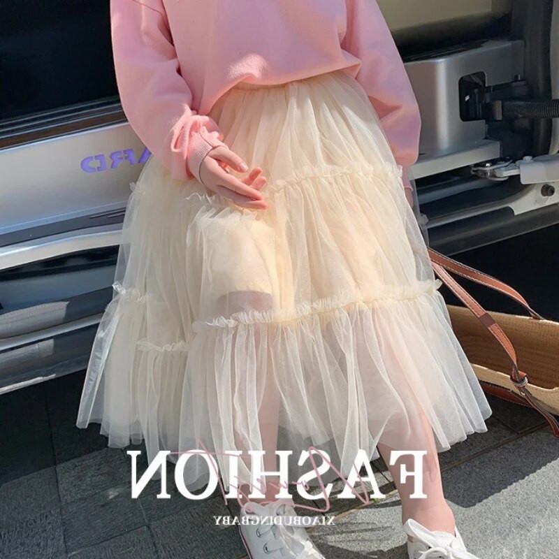 Vaikiški sijonai mergaitėms, tinkliniai nėriniai, klostuoti, madingi, solidūs vaikiški drabužiai 1–6 m. kūdikių sijonai, vakarėliui