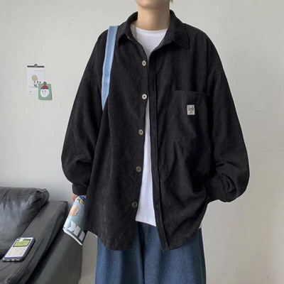 Prowow îmbrăcăminte în stil japonez Cămașă din catifea bărbați cu mâneci lungi de vară în stil subțire poartă haină frumoșă primăvara și toamna