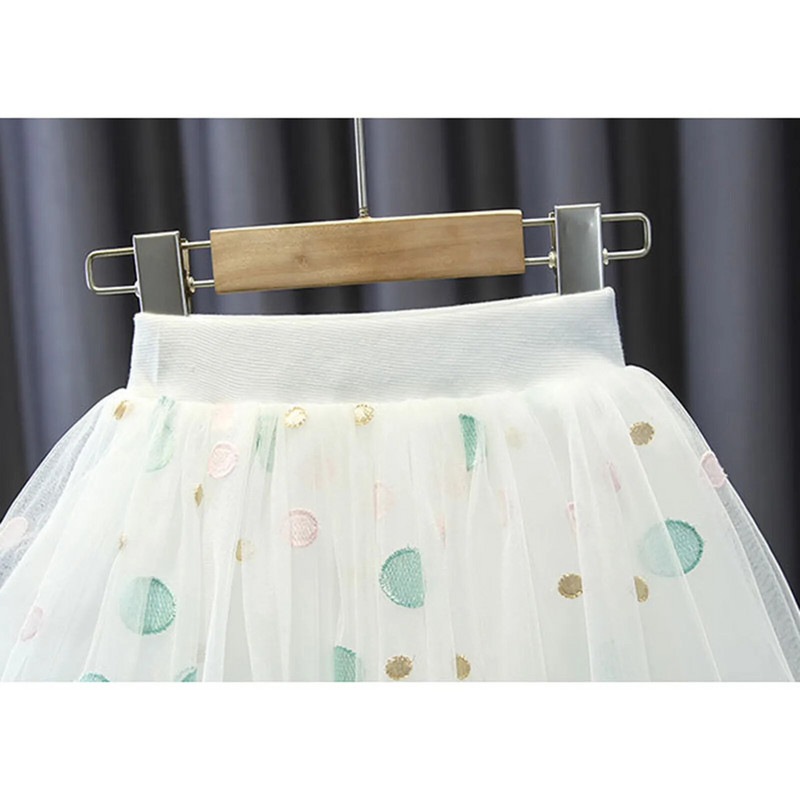 Vasariniai vaikų sijonai mergaitėms Princesės tinkliniai sijonai "Pretty Tutu" Gėlėti siuvinėti sijonai Mergaičių tinklinis sijonas Karnavaliniai drabužiai vaikams 1-7T