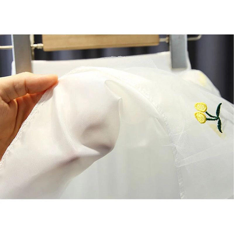 Mieli siuvinėti mergaičių tinkliniai princesės tutu sijonai vasariniai klostuoti mini sijonai Karnavaliniai pasirodymai vakarėliui šokių drabužiai 1-14m.