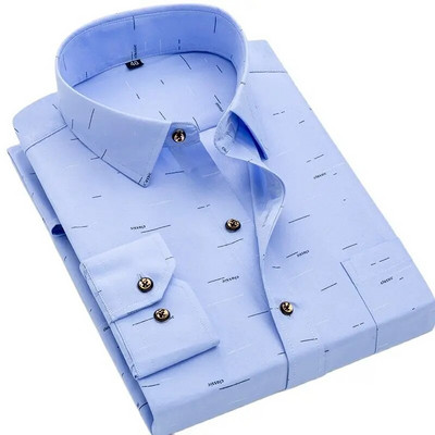 Cămașă casual cu mânecă lungă pentru bărbați, cu imprimeu, la modă, cu guler în jos Cămăși pentru petrecere de nuntă Cămașă moale de vacanță hawaiană de vară