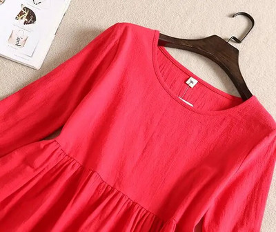 Pavasara rudens sieviešu kokvilnas lina blūze ikdienišķa brīva volānu blūze rūtaini sieviešu krekli ar garām piedurknēm apakšā Blusas topi AB1606