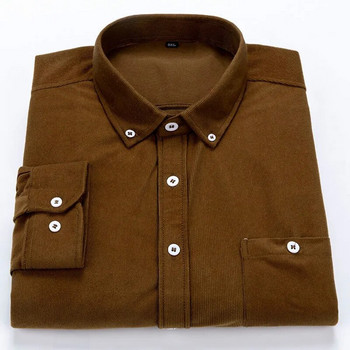 Ανδρικά κοτλέ λεπτά πουκάμισα SHiONFA ρετρό πολύχρωμα μακρυμάνικα απαλά άνετα casual ρούχα για την άνοιξη φθινόπωρο Oversized 5XL