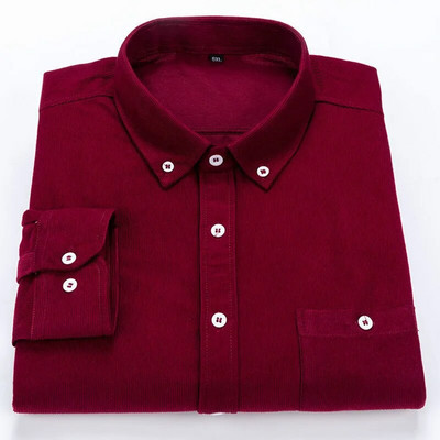SHiONFA Cămăși subțiri din velur pentru bărbați, retro, multicolore, cu mânecă lungă, moale, confortabile, ocazional, pentru primăvară, toamnă, supradimensionat, 5XL