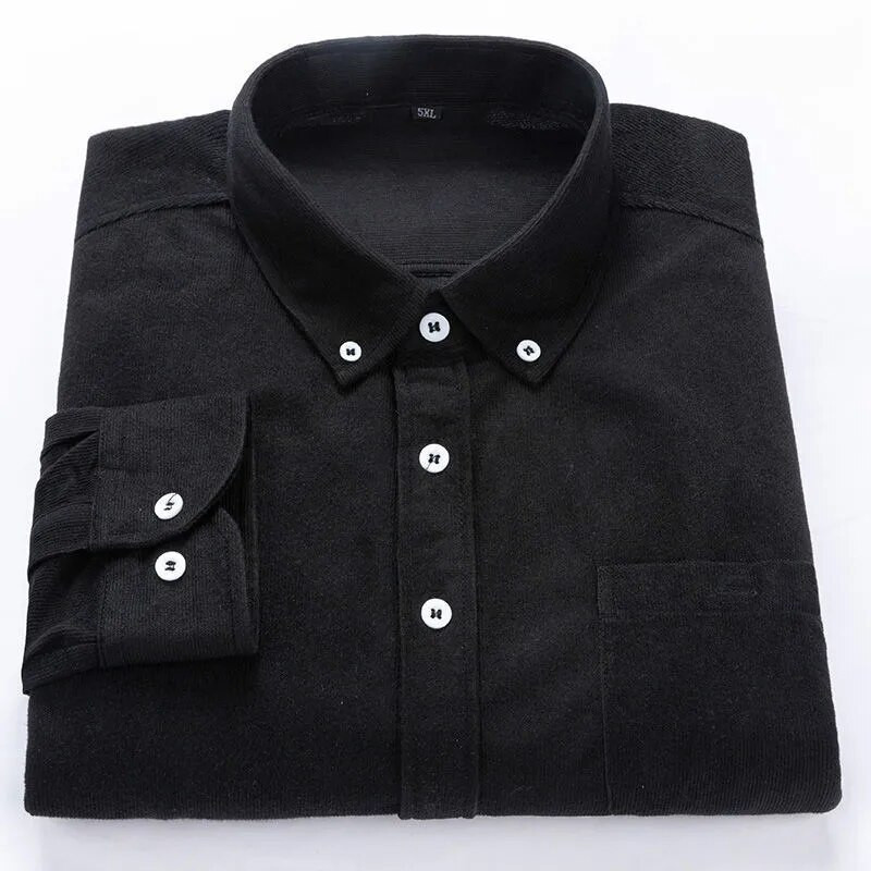 SHiONFA muške uske košulje od samta Retro višebojne dugih rukava, mekana, udobna ležerna odjeća za proljeće jesen, prevelika 5XL