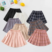 Dječja odjeća Suknje za djevojčice Karirane plise Princess 2-12 godina Dječja kratka suknja Ljetni dječji kostim Odaberite 8 boja