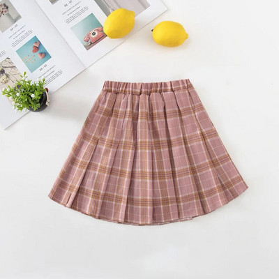 Dječja odjeća Suknje za djevojčice Karirane plise Princess 2-12 godina Dječja kratka suknja Ljetni dječji kostim Odaberite 8 boja