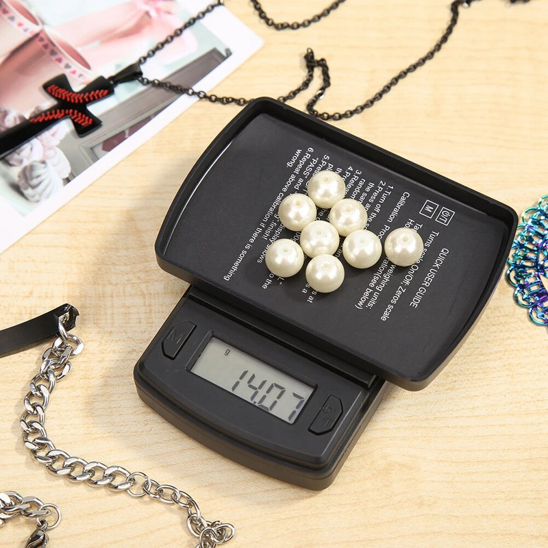 Digitális elektromos ékszer zsebmérleg gramm súlyú hordozható tenyérszerszám gyémánthoz