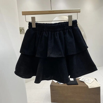 Κοτλέ φούστα για κορίτσια Παιδικές φούστες Εφηβικές κοντό φόρεμα 2024 Άνοιξη Φθινόπωρο 2 έως 14 ετών Παιδικό μονόχρωμο φόρεμα με κορεάτικο στυλ