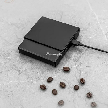Μικροσκοπική ζυγαριά καφέ Espresso Κουζίνας Mini Smart Timer USB 2kg/0,1g G/oz/ml Pad Man Woman Gift Ψηφιακή ζυγαριά βάρους