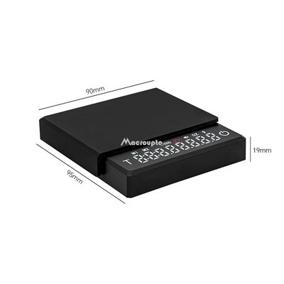 Mala kuhinjska vaga za espresso kavu Mini pametni mjerač vremena USB 2 kg/0,1 g G/oz/ml Podloga za muškarce i žene Poklon Digitalna vaga za težinu