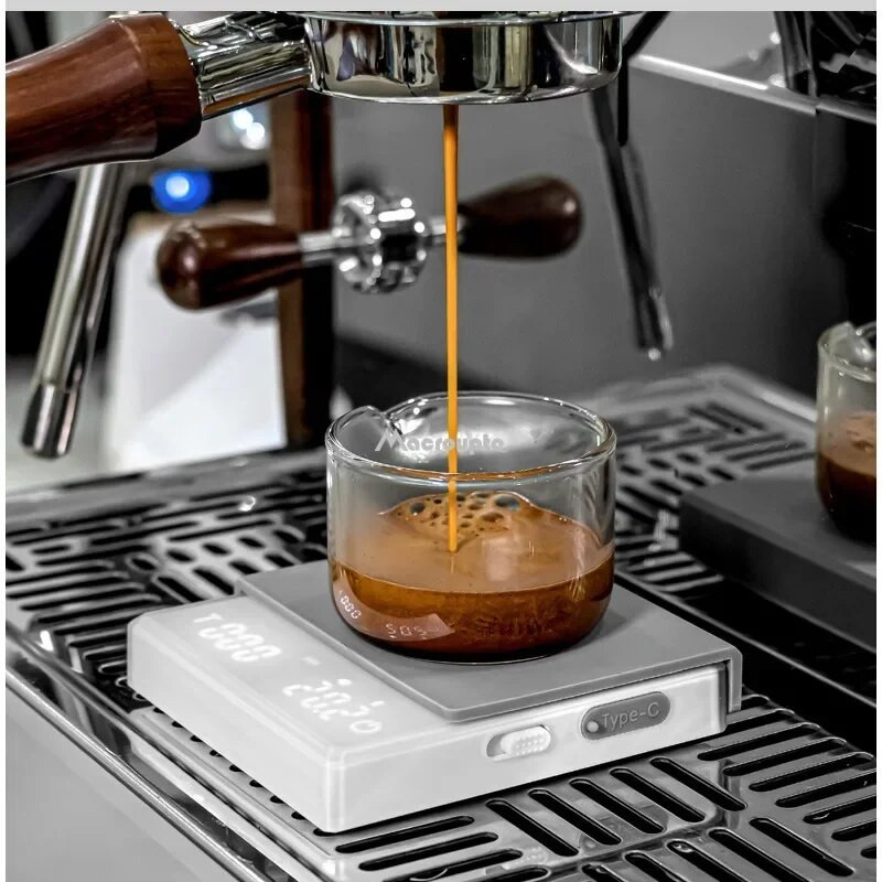 Mažos espreso kavos virtuvės svarstyklės Mini išmanusis laikmatis USB 2kg/0,1g G/oz/ml Pad Vyro Moteris Dovanų Skaitmeninės Svarstyklės