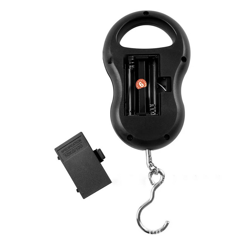 Elektroninės 50 kg 10 g pakabinamos svarstyklės LCD virtuvės skaitmeninės svarstyklės foninės šviesos žvejybos svoriai kišeninės svarstyklės kelioninės bagažo svarstyklės